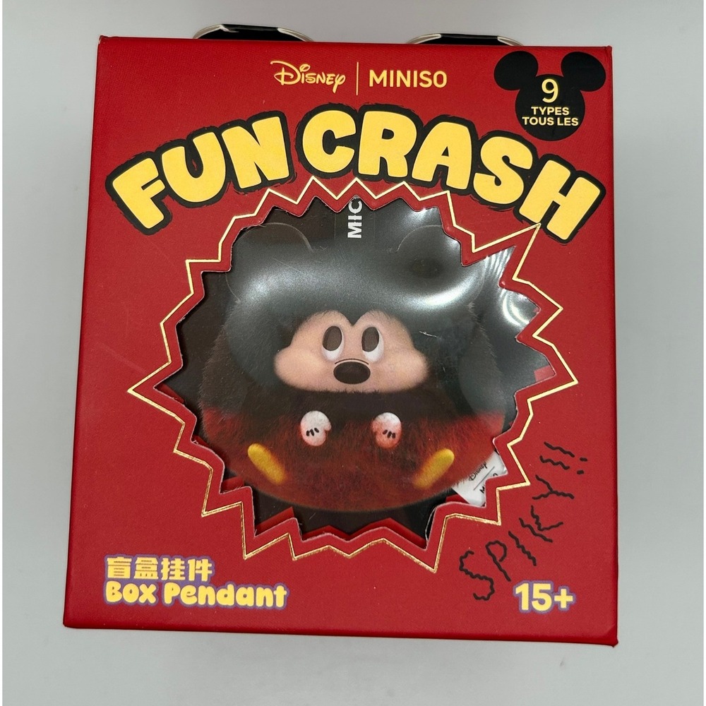 Disney‎ Miniso Fun Crash Box Pendant Mickey Mouse Collectible Keychain Charm#385